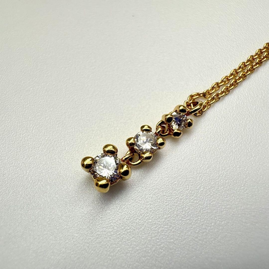 CELINE 750イエローゴール K18 ネックレス Celine 750 K18 Gold Necklace with Diamonds 22cm Used Japan