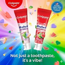 Colgate MaxFresh Rainbow Fresh & watermelon blast  Gel Toothpaste eac 100g COMBO