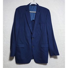 Brooks Brothers Regent BrooksCool Navy Blue Pinstripe Wool Blazer Jacket 42L