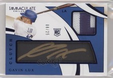 2020 Panini Immaculate Clutch Rookies Relics Blue 8/25 Gavin Lux Auto 10no