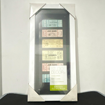 Studio Decor 6x14 White Shadow Box Frame Wood Portrait