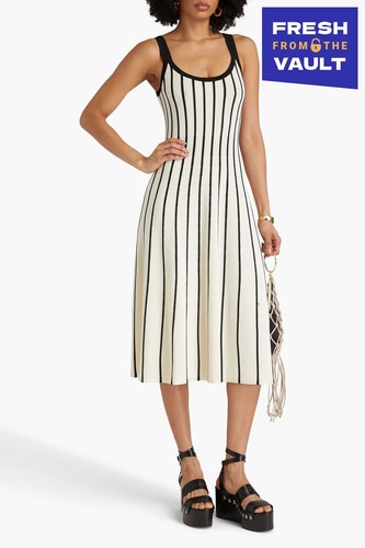 RRP€700 ZIMMERMANN Matchmaker Knit Midi Tank Dress AU3 US10 UK14 L Striped