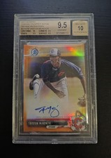 2017 Bowman Prospect Triston McKenzie Orange Auto /25 #CPA-TM BGS 9.5 Auto 10
