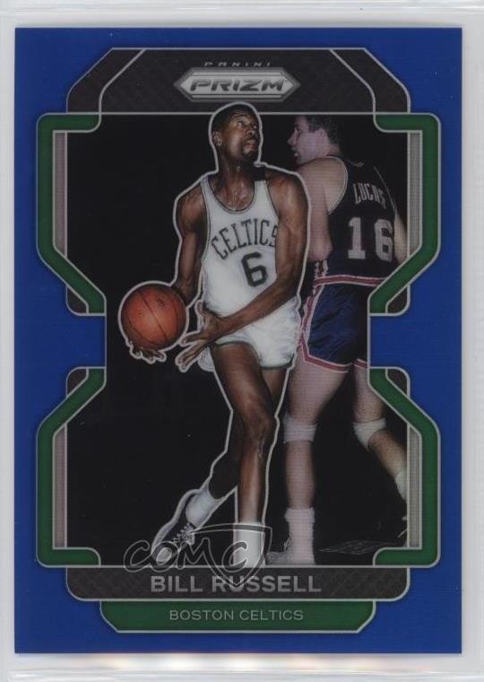 2021-22 Panini Prizm Blue Prizm 95/199 Bill Russell #254 HOF 0o5