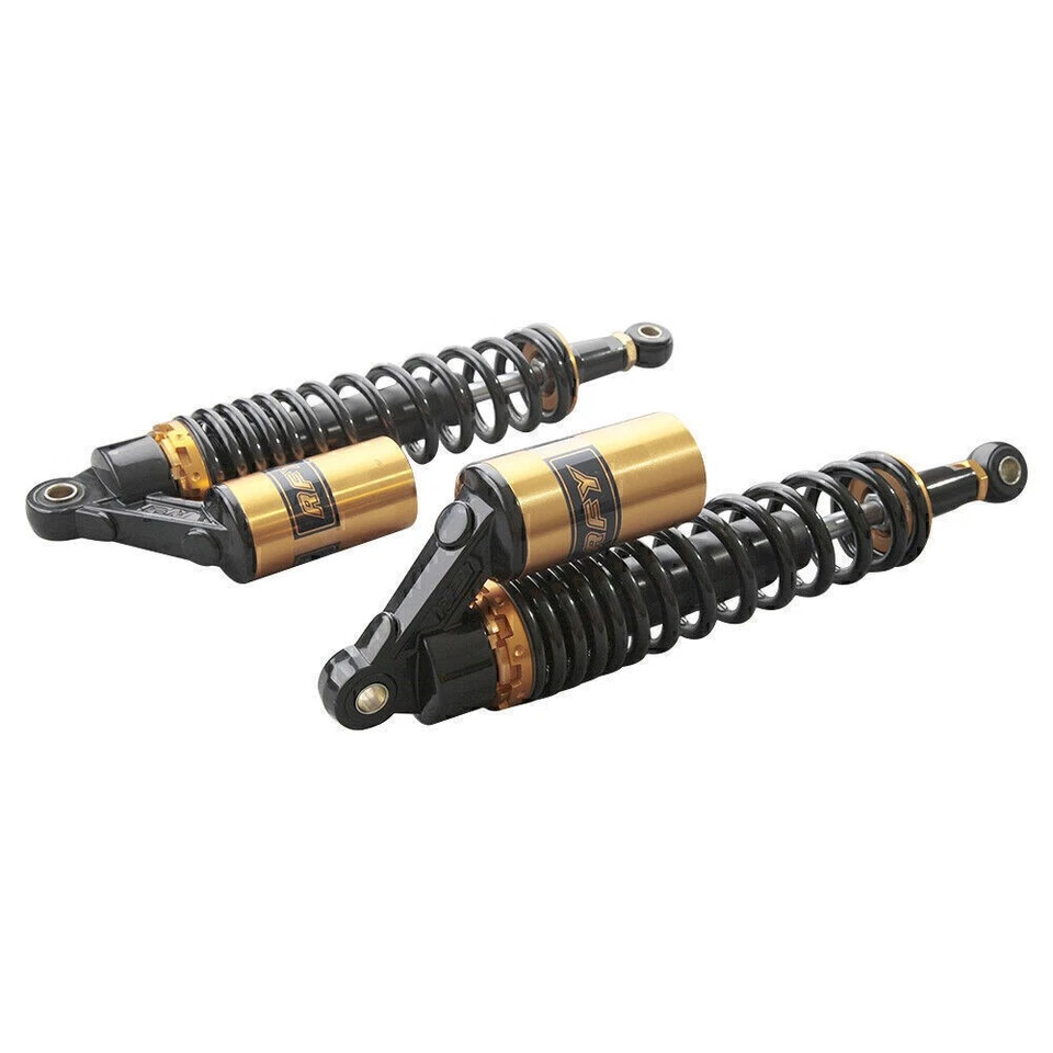 15 3/4" 400mm Moto Rear Shock Absorbers Gold Black For Yamaha YFZ 450 Banshee Foto 3 de 4