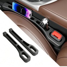 2 PCS Universal Car Seat Gaps Filler Side Seam Plug Strip Seat Gap Phone Holder