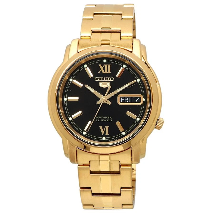 Seiko 5 Mechanical (Automatic) Gold Plated Band Wristwatches for