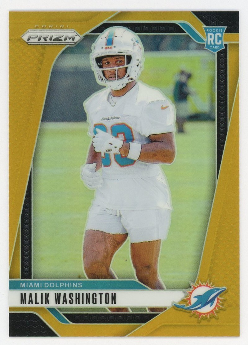 Malik Washington Dolphins RC Rookie 3/10 2024 Panini Prizm Prizm Gold #371