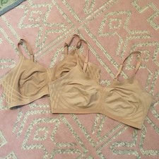 Honeylove Silhouette Bras Set Of 2 Beige Nude Size L 38 B/C No Pads