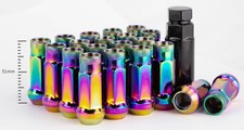 20pc 12x1.25 Aodhan Xt51 Lug Nuts Neo Chrome Fit Xxr Esr Esm Str Rota Varrstoen