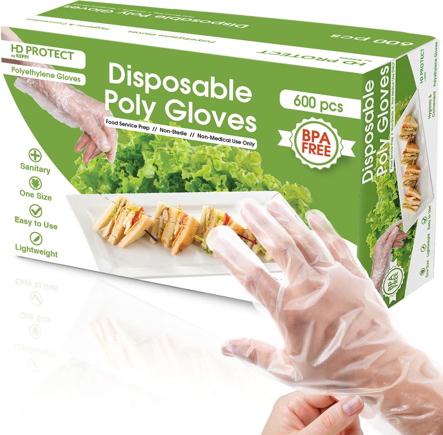 600pcs BPA & Latex Free Plastic Gloves for Safe Food Handling