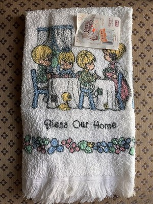Vintage Precious Moments Kitchen Hand Towel  Bless Our Home