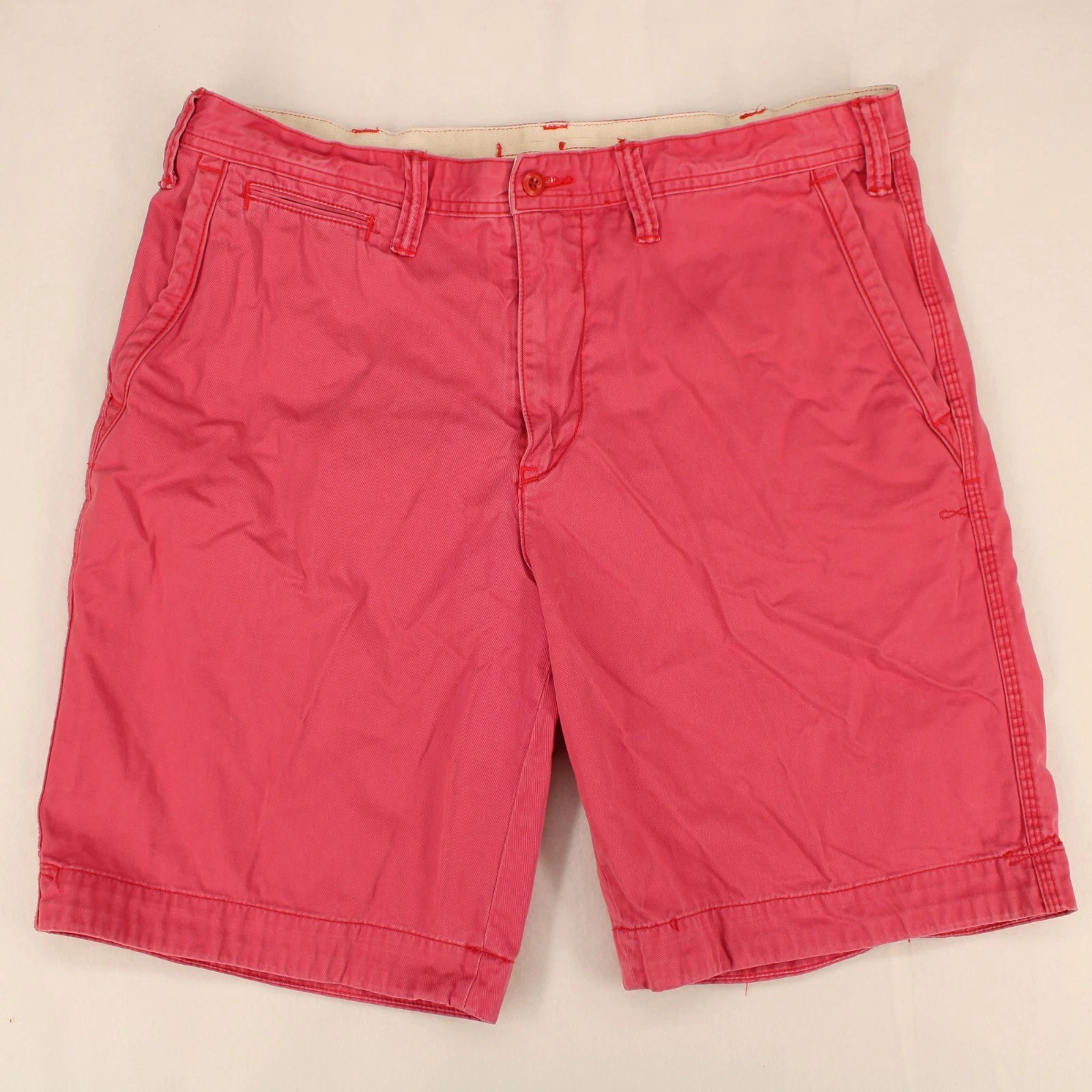 POLO RALPH LAUREN Relaxed Fit Pink Nantucket Red Chino SHORTS Men's 36 x 10