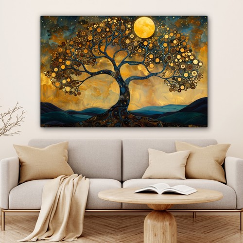 Leinwand Bilder Wanddekoration Gemälde Wohnzimmer Vollmond - Bild 5 von 26