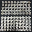 Lot of 100 Roosevelt 90% Silver Dimes 2 Rolls $10 Face Value 1946-1964