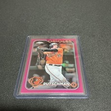 2024 Topps Chrome Pink Refractor Adley Rutschman #80 Baltimore Orioles Baseball
