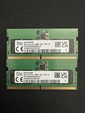 SK Hynix 16GB (2 x 8GB) 1Rx16 DDR5 5600MHz SODIMM RAM HMCG66AGBSA092N - Tested