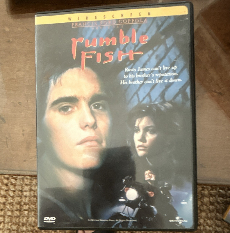 Rumble Fish DVD Widescreen Matt Dillon Mickey Rourke Francis Ford Coppola