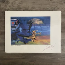 Authentic Jeff Leedy Signed Art Print "P-Mail Before E-Mail” 12"x9" 2001 Sealed