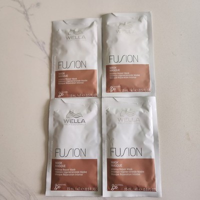 Lpt Of 4 Wella Fusion Mask Intense Repair Mask Sample Size 0.5 Fl Oz 15ml Each 