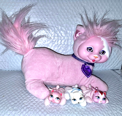 Just Play Kitty Surprise Mama Cat Pink White 10