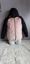 The North Face Puffer Jacket Girls Large 10/12 Gray Pink Reversible