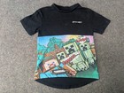 Camiseta 4-5 Years Next Negra Minecraft Creeper Usada en Excelente Condición