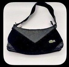 Lacoste Cross Body Small Messenger Bag Black 11  x 6  Zipper Pockets Sling