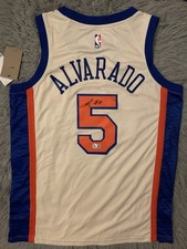BECKETT COA Jose Alvarado Signed Autographed New York Knicks Jersey Men’s Large