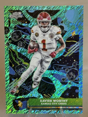 Topps 2025 Topps Chrome Xavier Worthy Kansas City Chiefs #48 RC 181/199