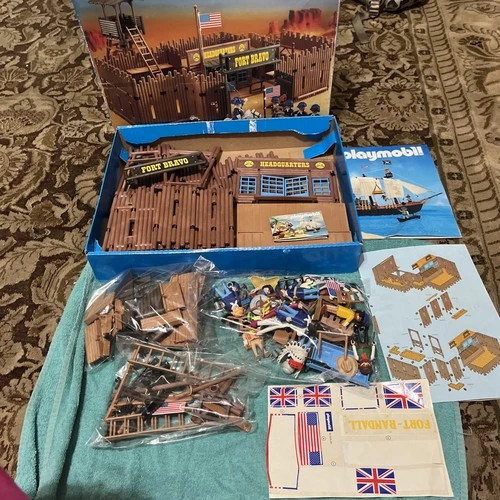 Vintage Boxed Germany Playmobil FORT BRAVO Extras Figures Sealed Bags 3773 READ