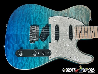 2019 TOM ANDERSON TOP T CLASSIC QUILT TOP ~ BORA BLUE SURF w BINDING