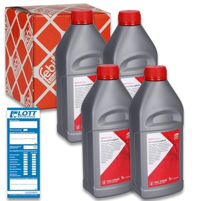 4x Febi Bilstein 1Liter Bremsflüssigkeit DOT 4 Plus 23930
