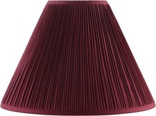 33194, Transitional Hardback Empire Mushroom Pleated Rich Red Spider Shade, 6...
