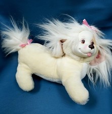 VTG 90s Hasbro Tan White Puppy Surprise Plush Mommy Dog w 2 Puppies