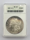 1881-S Morgan Silver Dollar ANACS MS63