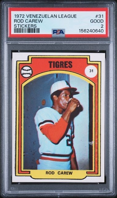 PSA 2 1972 Venezuela League #31 Rod Carew HOF Venezuelan graded PSA*156240640