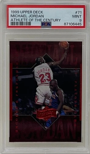 Michael Jordan 1999 UD Athlete of the Century Bulls NBA Basketball Card 71 PSA 9