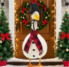 Snowman Outfit for Gaggleville Porch Goose 3 Piece Fits Large 23" H Statue NWOT