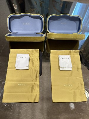 Gucci Sunglasses Eyeglasses Yellow/Mustard Hard Case Satin  display picture 2
