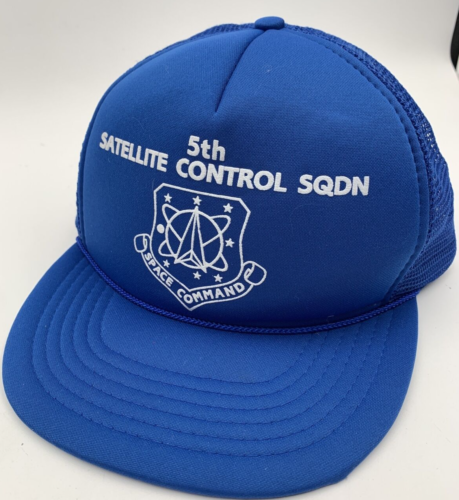 VTG US Air Force Trucker Hat 5th Satellite Control Squadron Space Command 750th - Picture 1 of 8