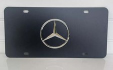 Mercedes License Plate Frame Steel Black Powder Coated Front 3d Mercedes Plaque. Mercedes License Plate Frame Steel Black Powder Coated Front 3d Mercedes Plaque.