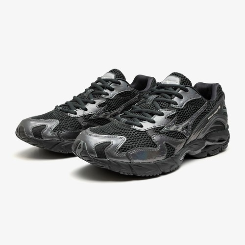 Mizuno Wave Rider 10 Black Metallic Gray D1GA243108 Men's Size - 第 3/7 張圖片