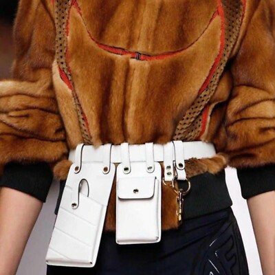 Outfit Fendi Belt Purse Waist Pack Leather Belt Bag Fanny Pack