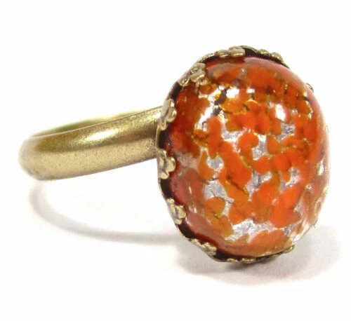 Modeschmuck-Ringe im Cocktail-Stil aus Glas