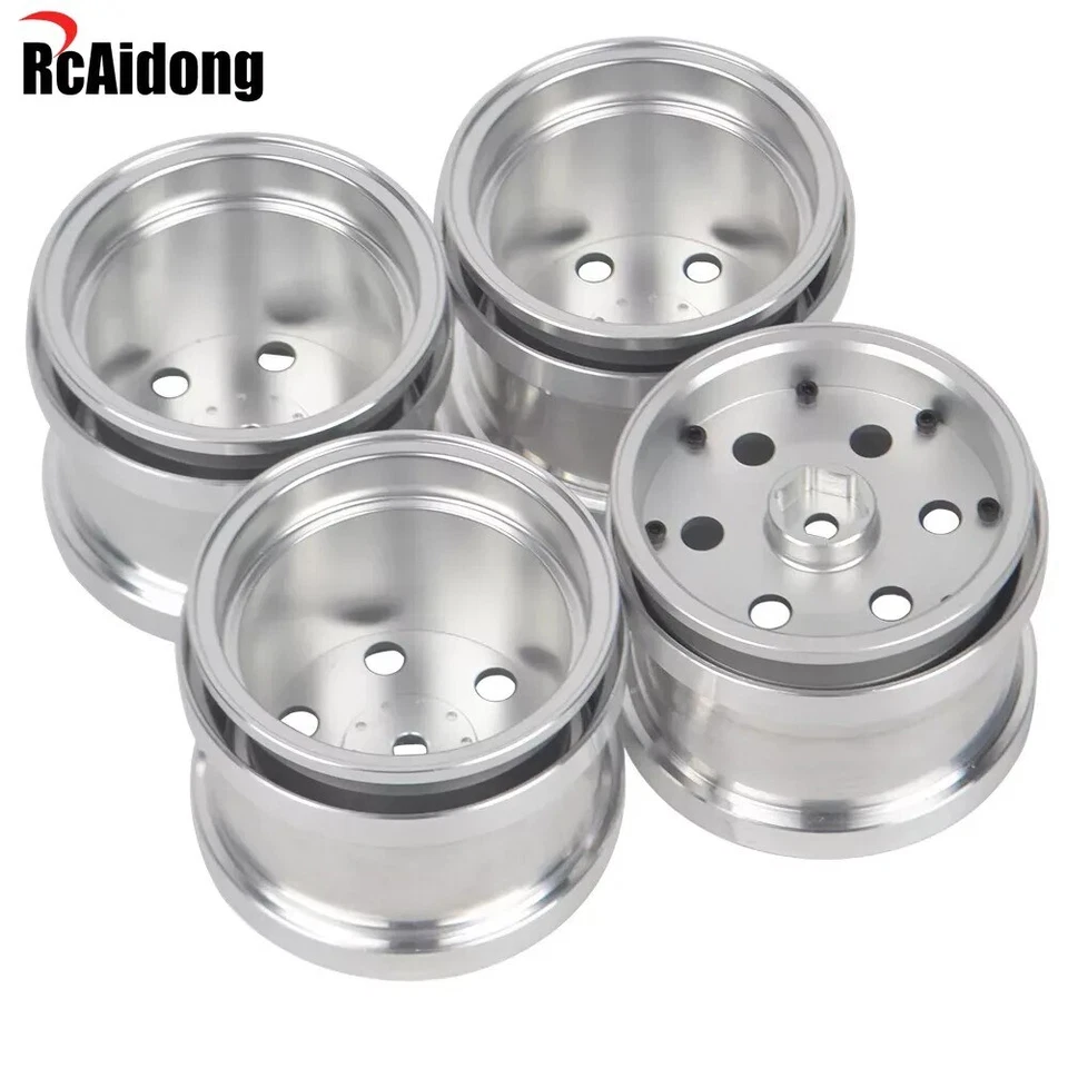 Aluminium Beadlock-Räder Felgen Für Tamiya GF-02 Mighty Bull WR-01 Upgrade Teile - Bild 2 von 4