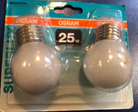 2 X Osram GlüHlampe Warm Weiß E27 25W GlüHbirne Krypton Super P Sil Dimmbar !!!