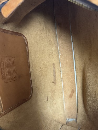 Vintage COACH Slim Satchel Bag Made in NYC British Tan 16.5” X 10” 412- 8735 - Picture 8 of 17