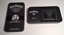 JACK DANIEL'S OLD NO 7 BRAND COLLECTOR'S TIN  BELT BUCKLE Collectible Pair