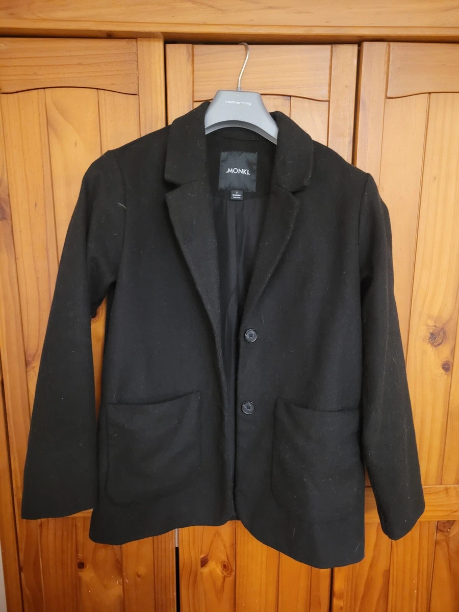 Monki Black Single Breasted Blazer Jacket Size Small | eBay